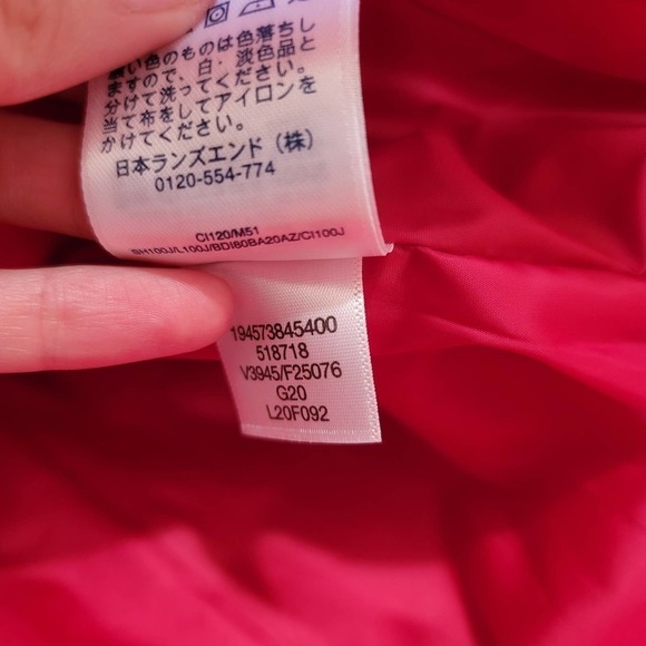 Lands' End Down Fill Puffer Vest Plaid Red - Picture 4 of 9